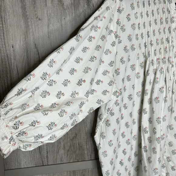 Doen Top Tunic XL Stanton Floral  Balloon Sleeves Ruffle Mini Dress - Picture 4 of 11